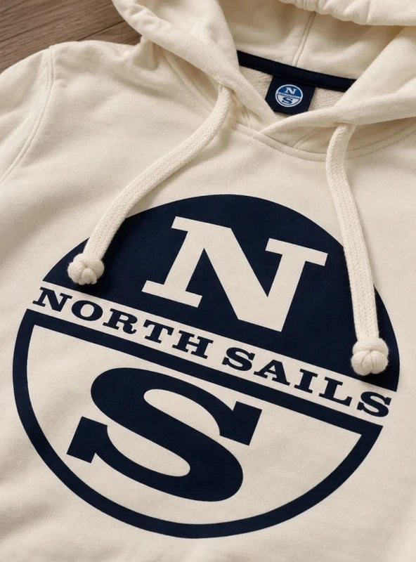 Sudadera North Sails XXL crema – estilo náutico, amplia y cómoda