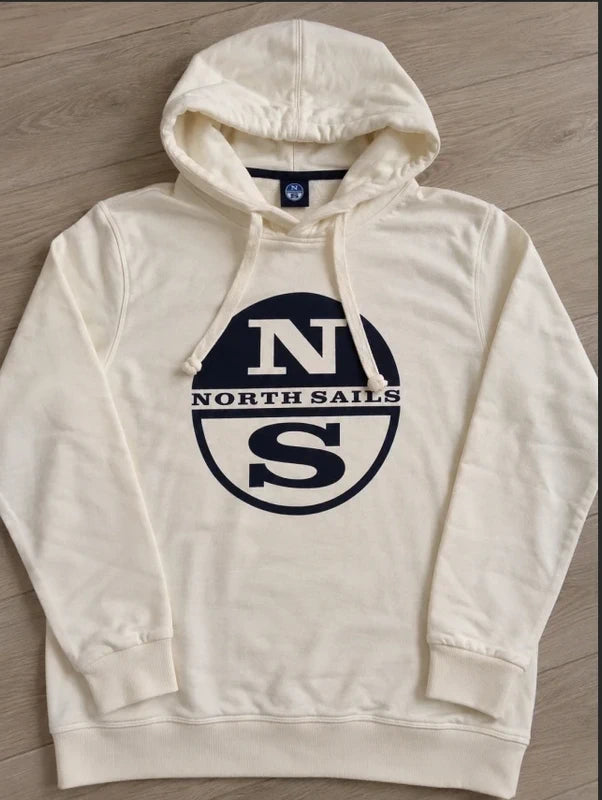 Sudadera North Sails XXL crema – estilo náutico, amplia y cómoda