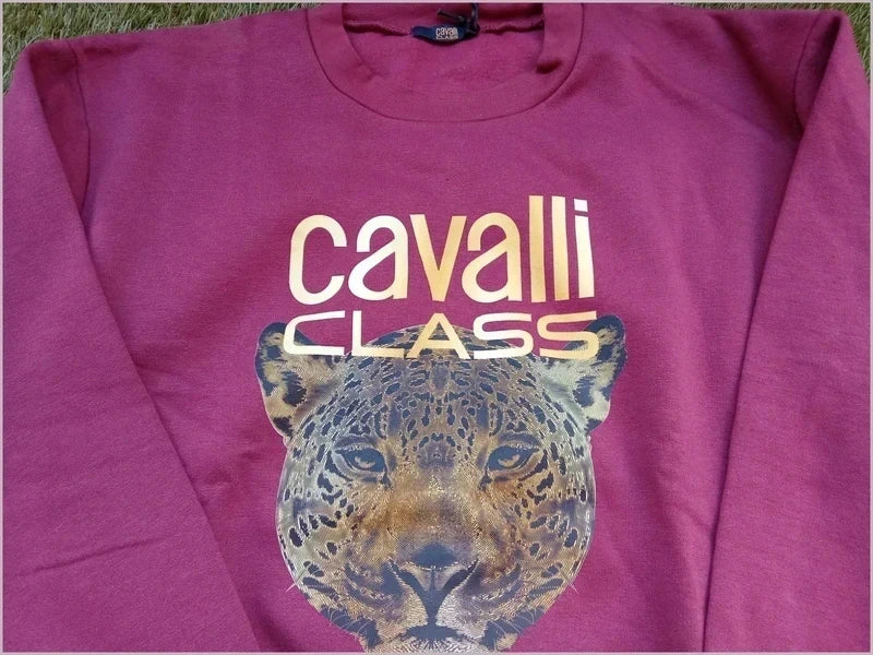 Sudadera Cavalli Class Leopardo Burdeos Talla L