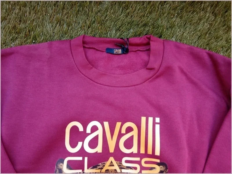Sudadera Cavalli Class Leopardo Burdeos Talla L