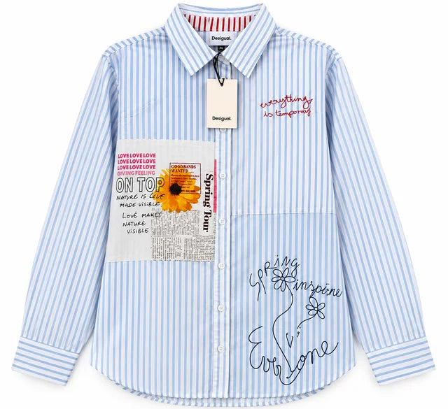 Camisa Desigual Rayas Spring Tour Talla XL