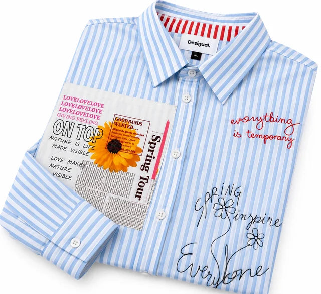Camisa Desigual Rayas Spring Tour Talla XL