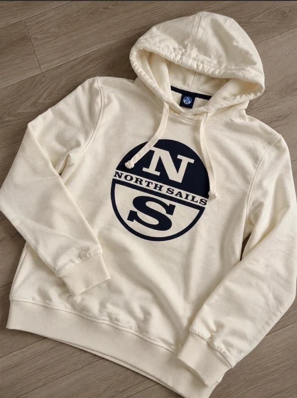Sudadera North Sails XXL crema – estilo náutico, amplia y cómoda