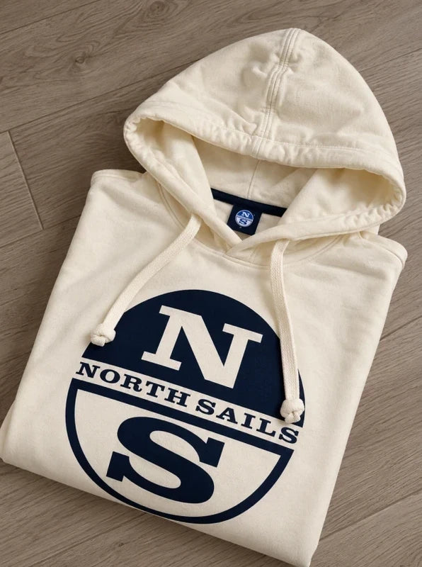 Sudadera North Sails XXL crema – estilo náutico, amplia y cómoda