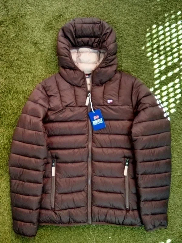 Chaqueta Norway Nautical School acolchada marrón con capucha