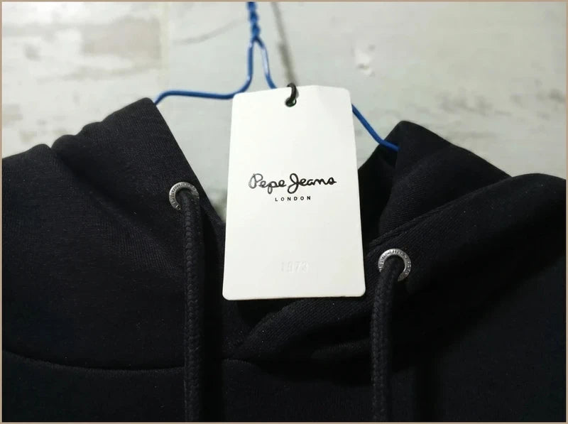 Sudadera Pepe Jeans London negra con capucha